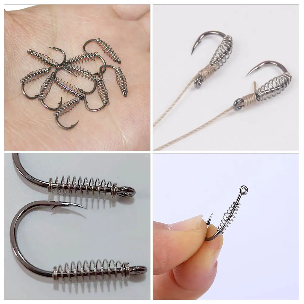 

30 Pcs Spring Hook Fishing for Hooks Outside Tool Gadget Durable Fishhook Portable