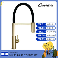 Kitchen Faucet Brushed Gold Sink Faucet Put Out Mixer 360 Degree Hot And Cold Water Tap Solid Brass Tap