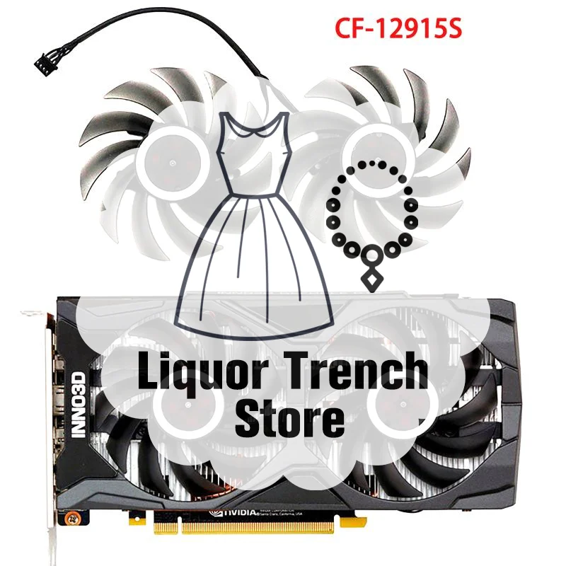 Nouveau ventilateur GPU 4PIN 87MM 4PIN CF-12915S pour carte graphique Inno3D Geforce RTX 2060 1660 Super Twin X2