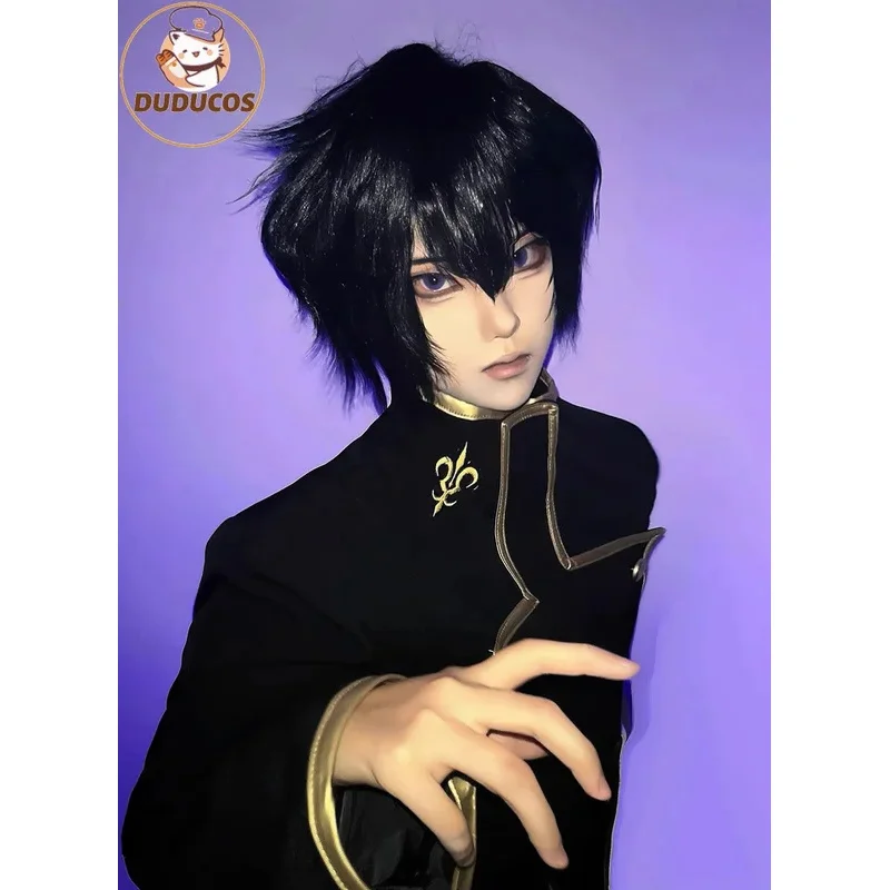 

CODE GEASS Lelouch of the Rebellion Anime Lelouch Lamperouge Cosplay DUDU-N Costume Black Jacket Pants Belt Halloween Christmas