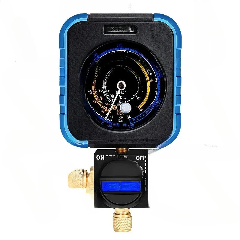 Single Meter Air Conditioning Snow Seed Pressure Detection Fluorination R22/R134/R410a Fluorination Refrigerant Gauge
