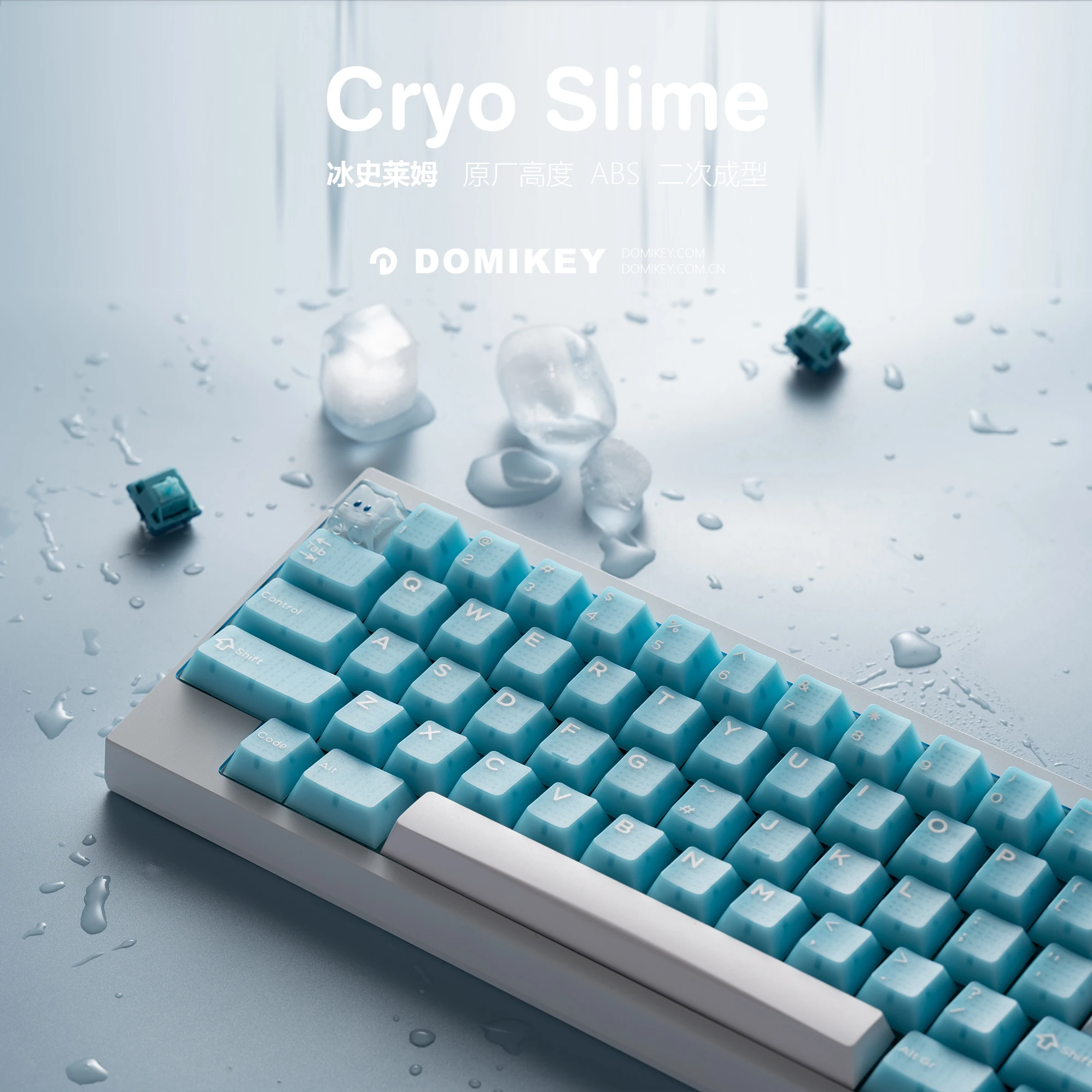 Hifox x Domikey Cyro Slime Cherry Profile ABS Doubleshots Keycap Set para teclado BM60 CSTC75 BM65 BM68 Made68 EZ63 EZ60 