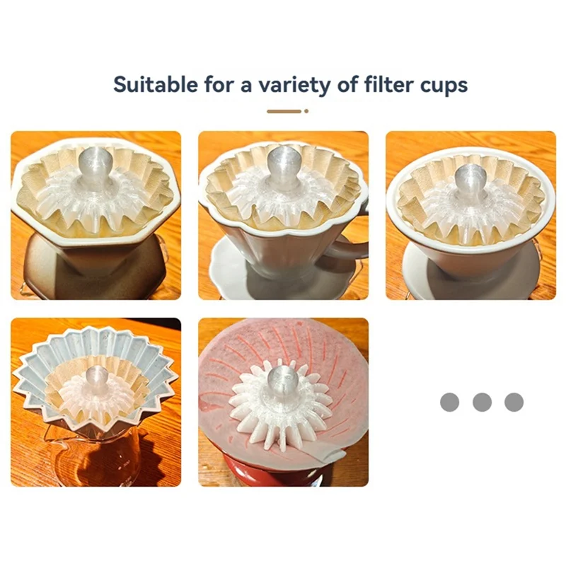 

A05G-Hand-Poured Coffee Filter Shape Retainer Coffee Filter Cone Reusable Easy Clean Portable Keep Filter Paper Shape