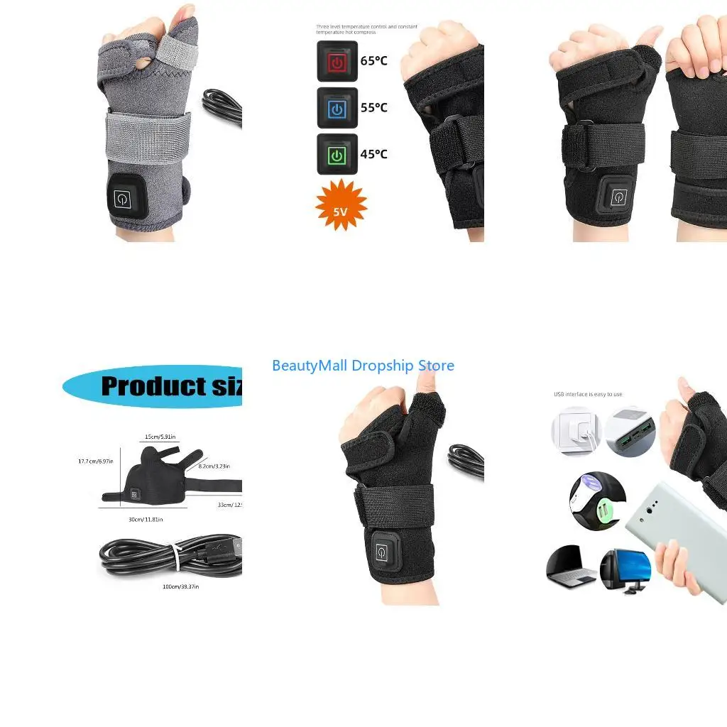 40JD Flexible Wrist Protector With Customizable Heat Level USB Connectivity For Actives