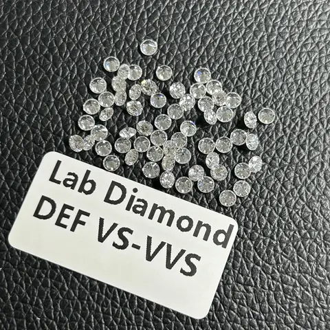 CVD HPHT Round Melee Lab Grown Diamond 0.9mm-3mm DEF VVS-VS Loose Top Quality Diamonds Gemstone Full Size Super White Wholesale