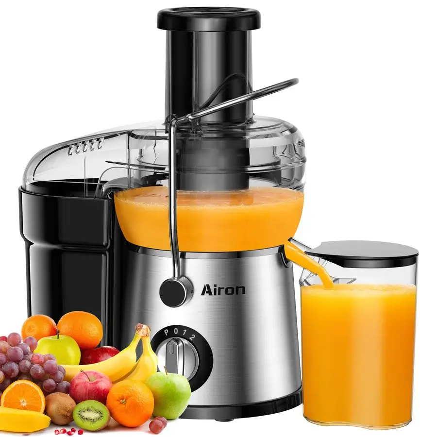 

Machine, Centrifugal Juicer Extractor, Max Power 800W, 3 Wide Feed Chute for Fruit Vegetable, Juice Maker with 3Speed Setting, H