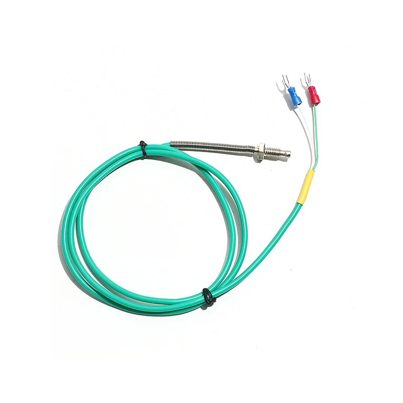 K-Type Bend Resistant M6 Screw Thermocouple Silicone Cable 1M-5M Stainless Steel Probe Vibration & High Temp Resistant 0~200℃