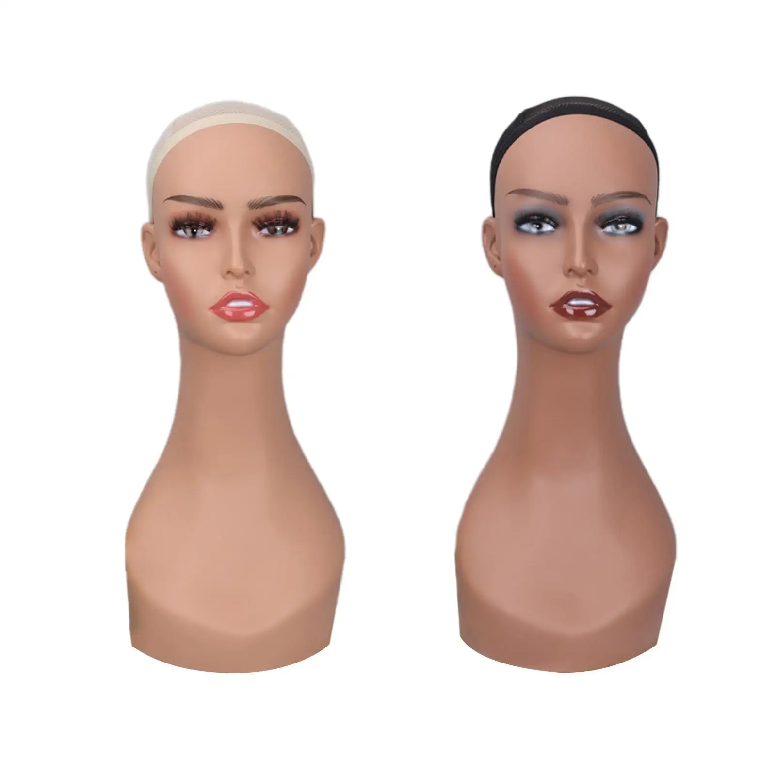 

Female Mannequin Head Wig Holder Smooth Portable Manikin Head Wig Display Stand for Wig Beauty Accessories Hats Glasses Props