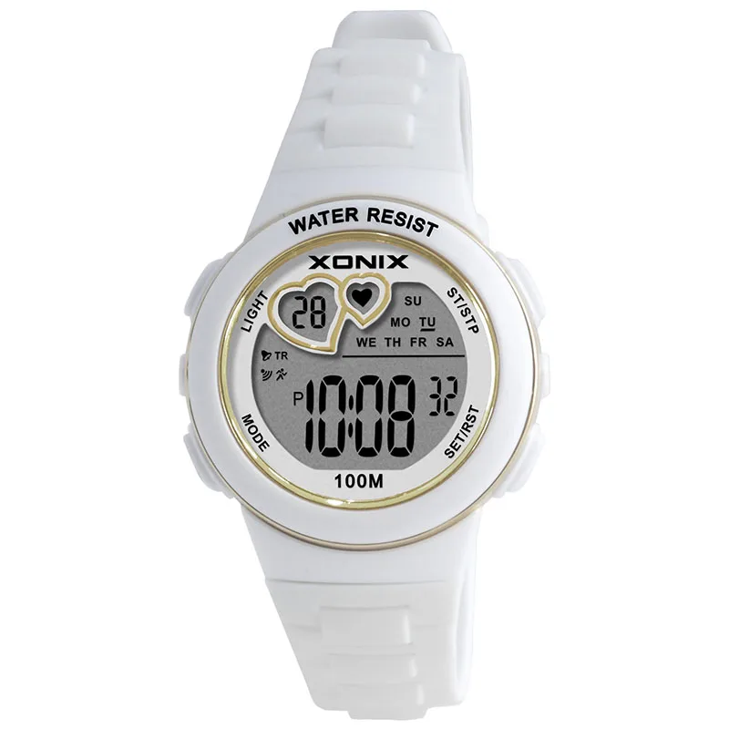 XONIX New Trendy Led Waterproof 100M Multifunctional Outdoor Swimming Sports Luminous Student Watch Electronic Watch KM