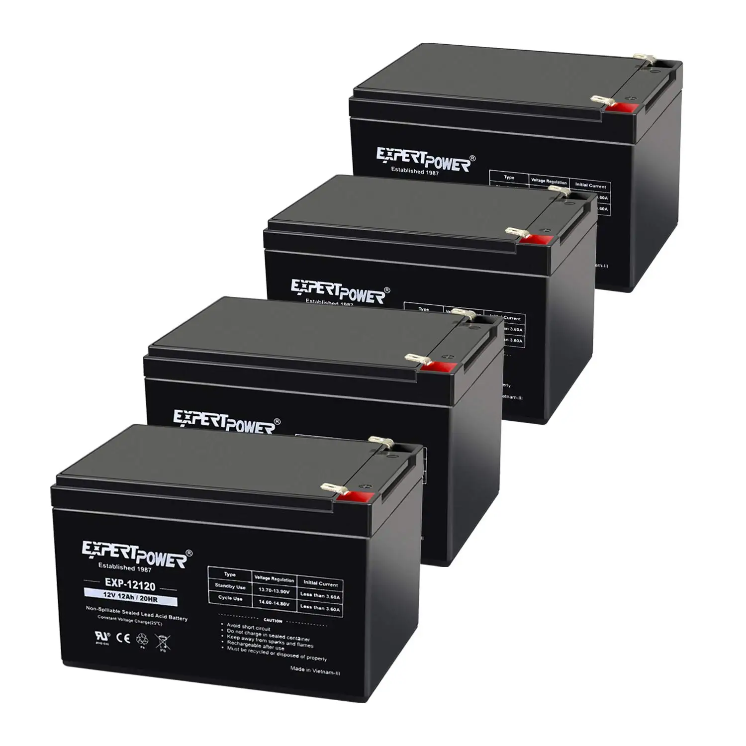 12V 12Ah AGM Sealed Lead Acid Rechargeable Battery, UPS Backup & Mobility Scooter Power Supply with F2 Terminals, Customized
