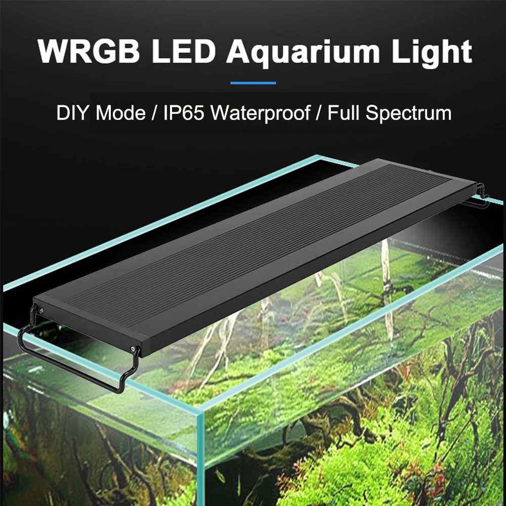 

New 30-45cm WRGB LED Aquarium Light with Timer Waterproof Fish Tank Light Lamp Aquariums Decor Lighting Planted Lights