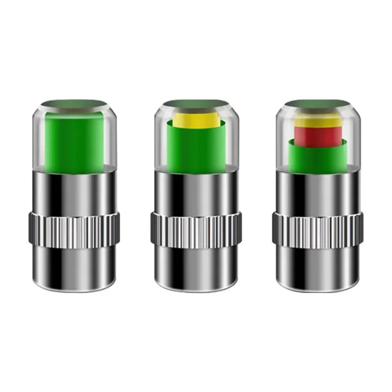 4PCS Autom Radnabe Ventil Druck Erkennung Ventil Autom Reifen Explosion Proof Reifendruck Warnung Ventil Reifen Manometer