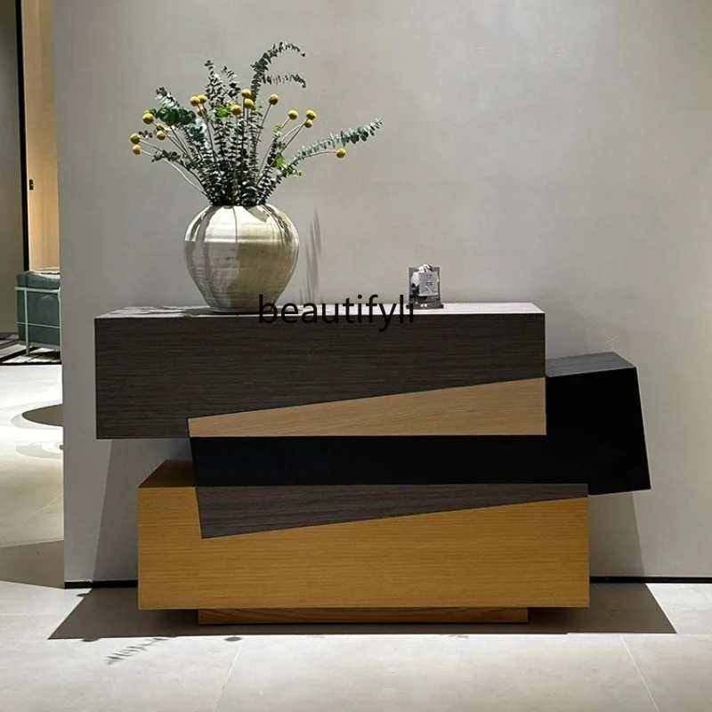 

Italian Light Luxury Style Entryway Cabinet Living Room Entryway Table Modern Bedroom Decor Drawer Chest