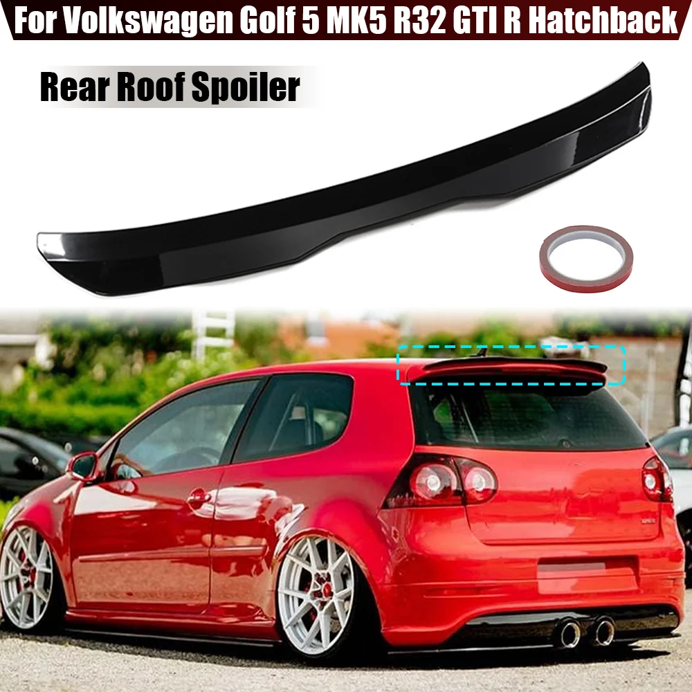 Rear Wing Spoiler For Volkswagen VW Golf 5 MK5 R32 GTI R Hatchback ABS Plastic Glossy Black Car Wing Spoiler Car Styling