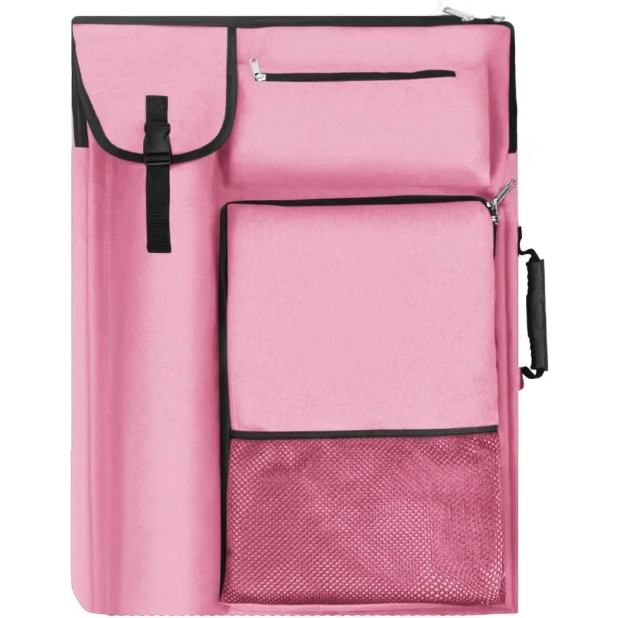 Tas Portofolio Seni 18 x 24 Inci dengan Tali Ransel yang Dapat Disesuaikan dan Tas Jinjing untuk Melindungi Karya Seni Ukuran Sedang Portabel Seni S