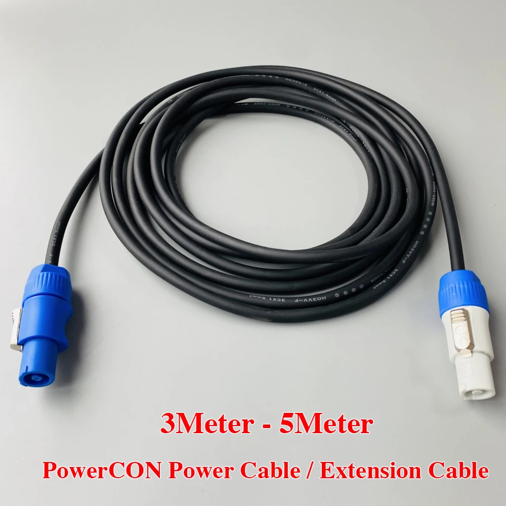 3M 5M Stage Lighting AC Power Cable PowerCON Extension IN/OUT Conversion Wire 3x1.5mm² Cables For LED Moving Head Audio DJ Gear