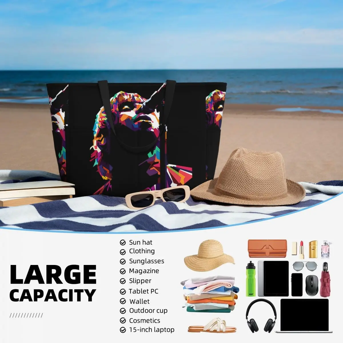 Liam Gallagher (22) Borsa tote da spiaggia Sport Palestra Yoga Borsone Borsa tote grande Borsa da viaggio da donna Borsa fitness