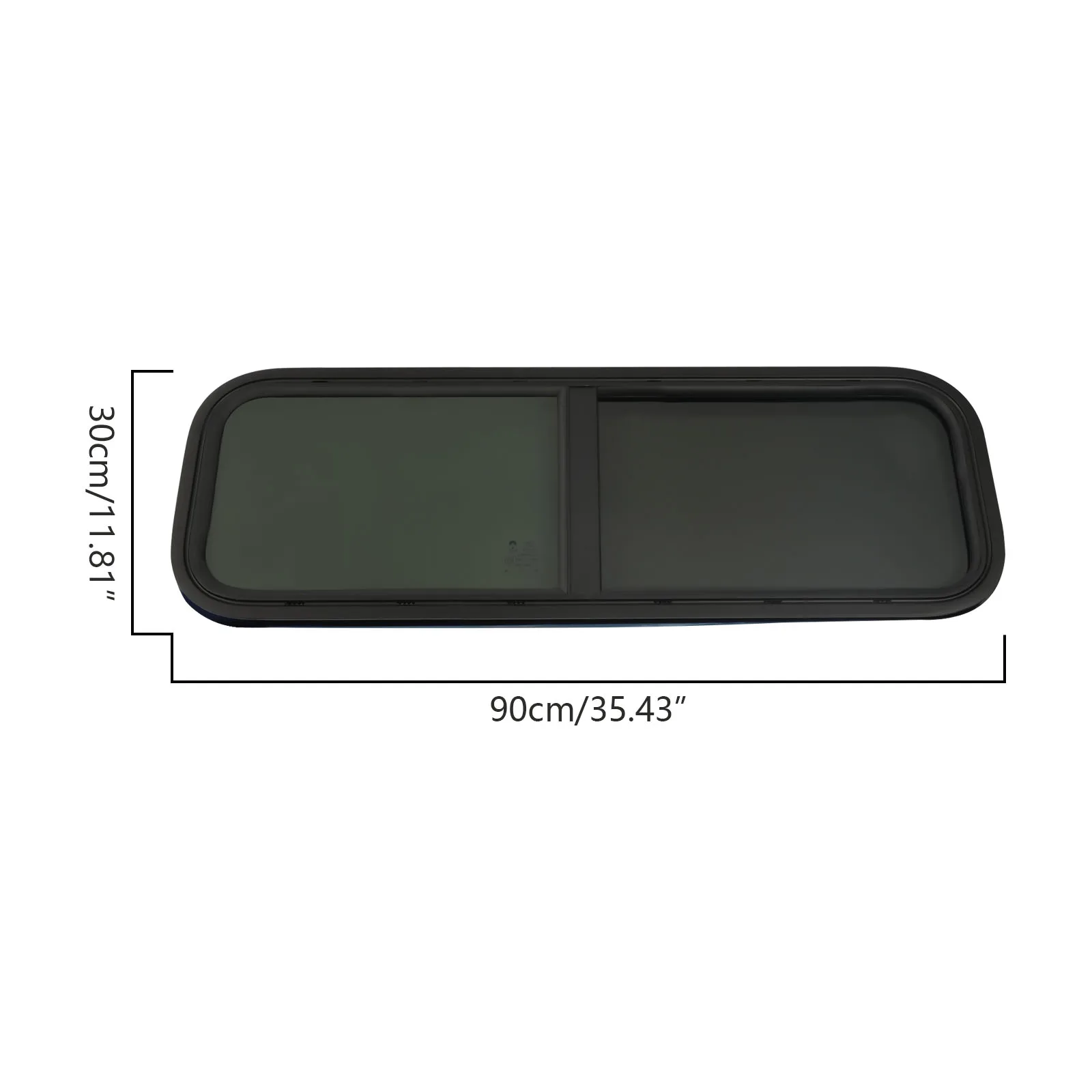 900x300mm/1000x400mm Gehard Glas Schuifraam Caravan Zijraam Camper Vent Push-Pull Venster Klamboe Schaduw Venster