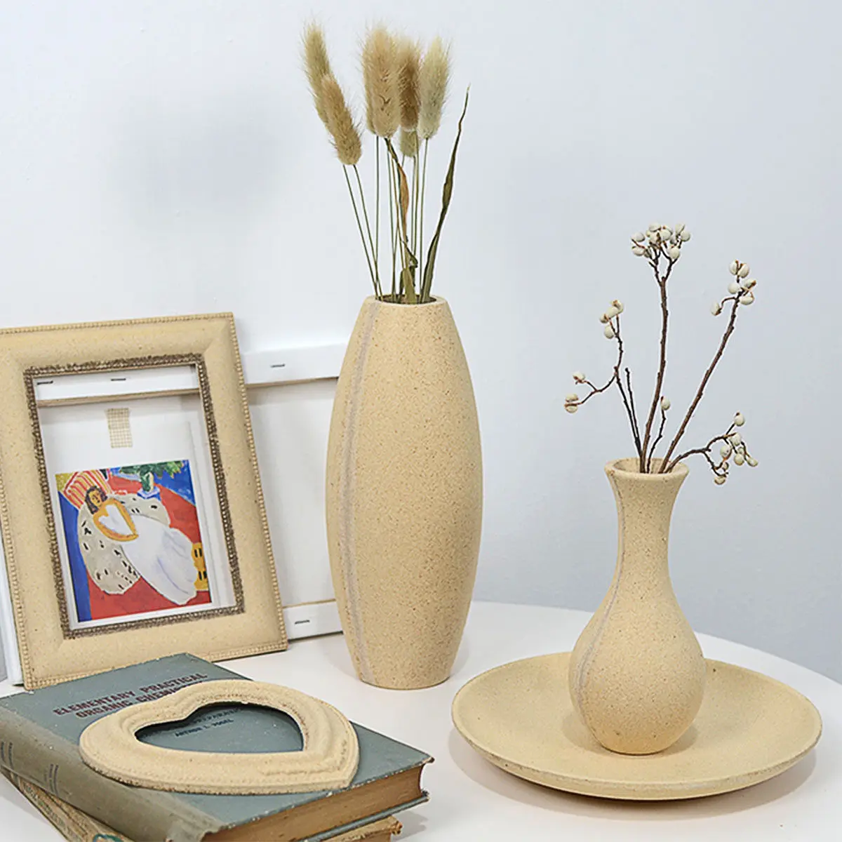 DIY White Embryo Vase Kit – Wooden Clay Mold for Home Office Decoration, Painting & Artistic Flower Container