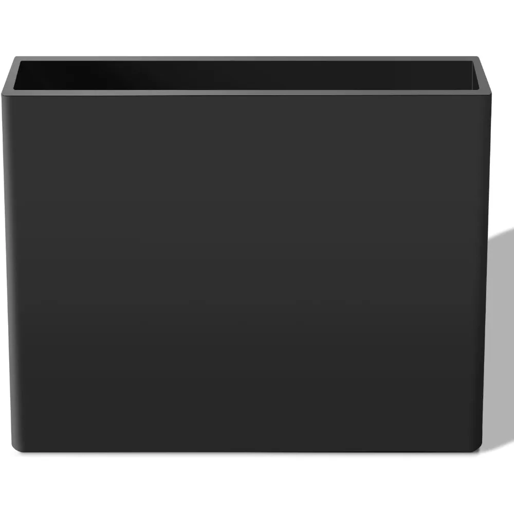 

Rectangular Planter Box Outdoor Indoor, Large Resin Plant Pots for Flower (Black, 25 x 21 inch)