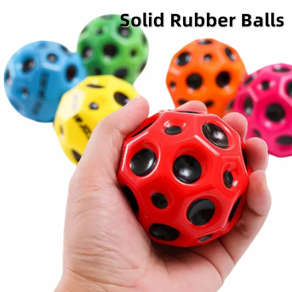 1/3 pz/lotto High Bounce Moon Ball Interaction palla rimbalzante Soft Flash Ball Jumping Rubber Ball for Children Kids Outdoor Beach Toy