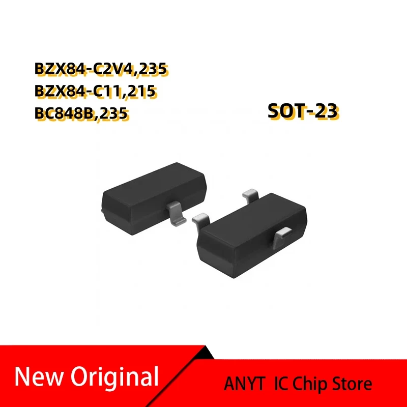 NEW  100PCS/lot  BZX84-C2V4,235 BZX84  BZX84-C11,215 BZX84-C11 BC848B,235 BC848B   SOT-23