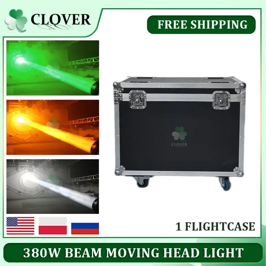 

No Tax 1Pcs Flycase For Stage Light Equipment Professional 380W Sharpy DMX Beam 380 Moving Head Light for Disco Dj Wedding