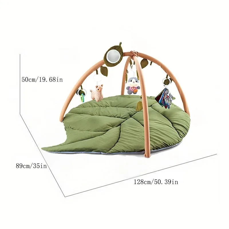 Toy Baby Leaf Game Mat, Fitness Rack with Pillow Climbing Mat