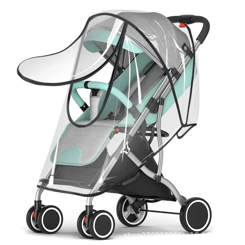 Kinderwagen-Regenschutz Winddichter Universeller Wetterschutz für Babywagen Wasserdichter Spritzschutz für Alle Terrains Einfache Montage 0-3 Jahre – Detail 8
