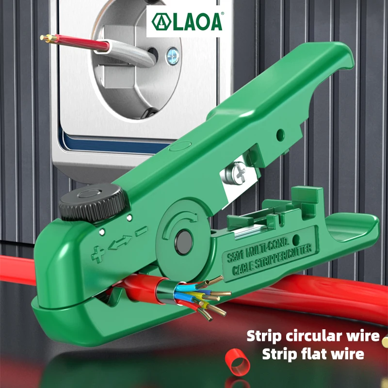 

LAOA Профессиональный инструмент для зачистки проводов, инструмент для зачистки проводов, плоскогубцы для сетевого кабеля 2P 4P 6P 8P 10P, круглый кабель, плоский провод