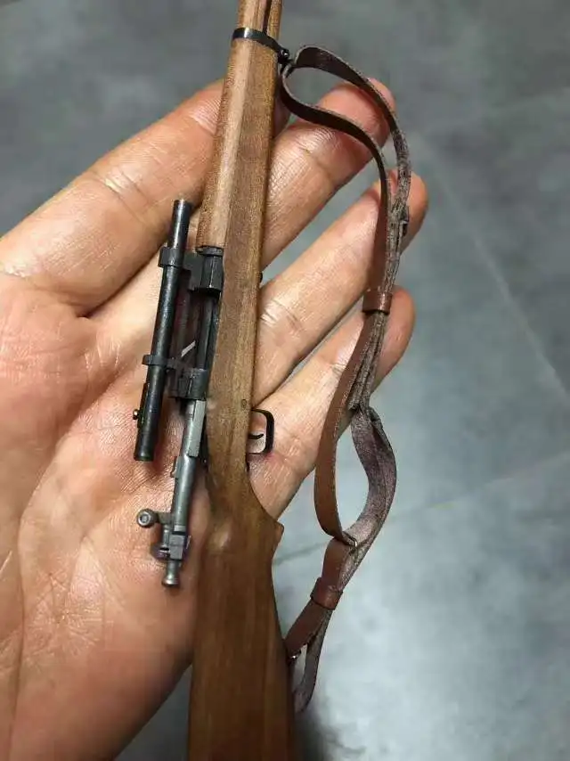 Rifle Springfield M1903 del ejército de EE. UU. hecho a mano de la Segunda Guerra Mundial, escala 1/6, Metal, madera, hecho a mano, desmontable para figura de acción de 12 ", regalo para hombres y niños