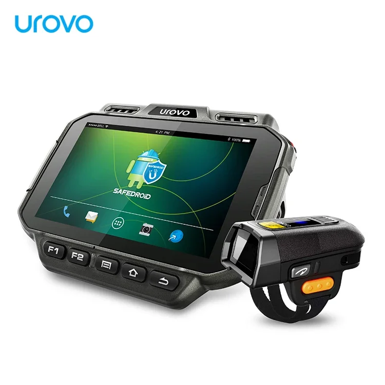 UROVO U2 Smart Data Collection Terminal Pdas Android 10 IP65 Industrial Rugged Wearable PDA Barcode Scanner