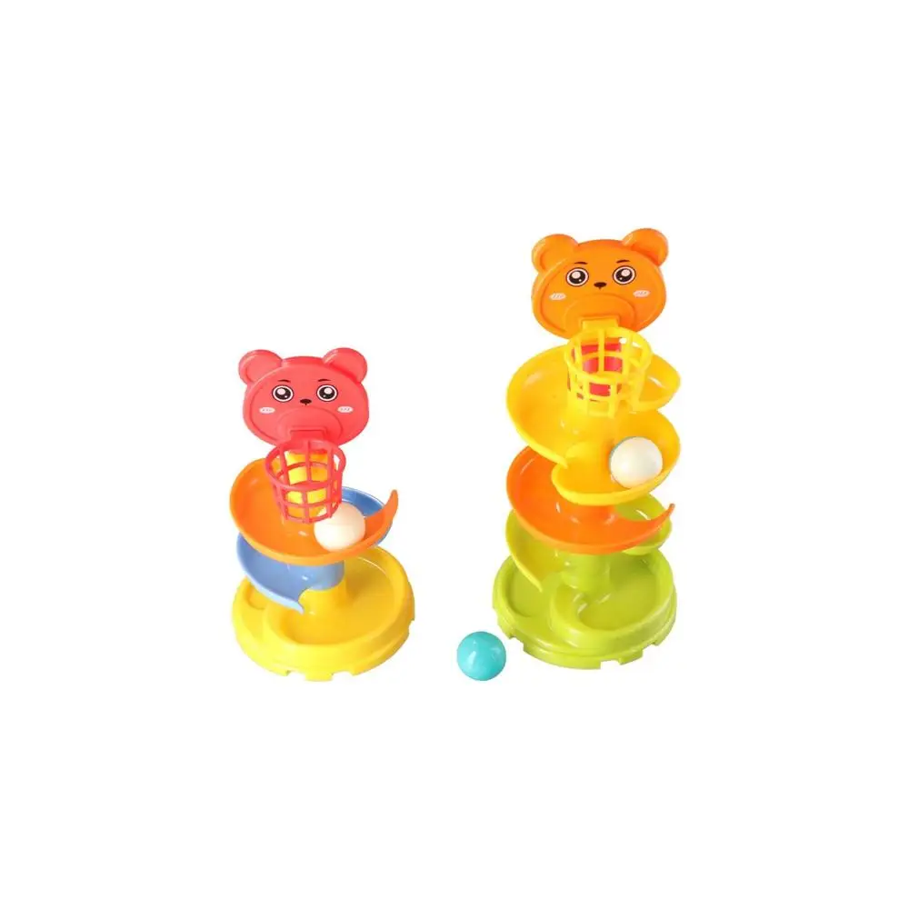 Giochi da bagno giocattolo Set di binari rotanti Palla a goccia Rotolo Torre vorticosa Set di giocattoli per binari rotanti Pista girata Giocattolo puzzle per bambini