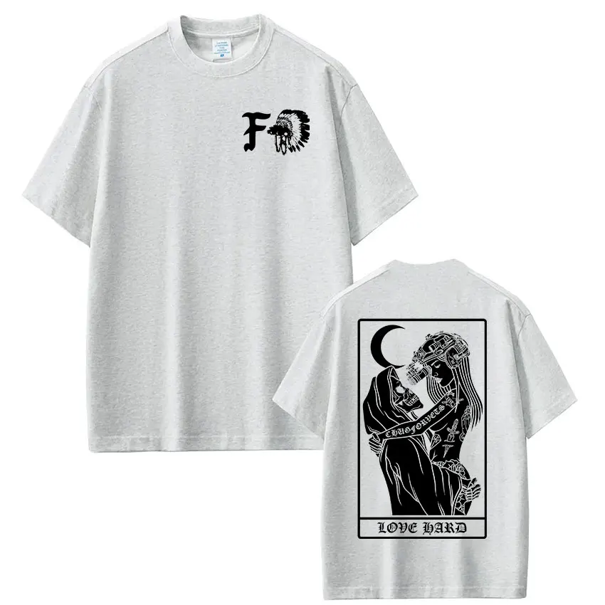 Forward Observations Group Skeleton Grafik-T-Shirt für Herren und Damen, modisch, Vintage, übergroß, lässig, kurzärmelig, Streetwear – Detail 6