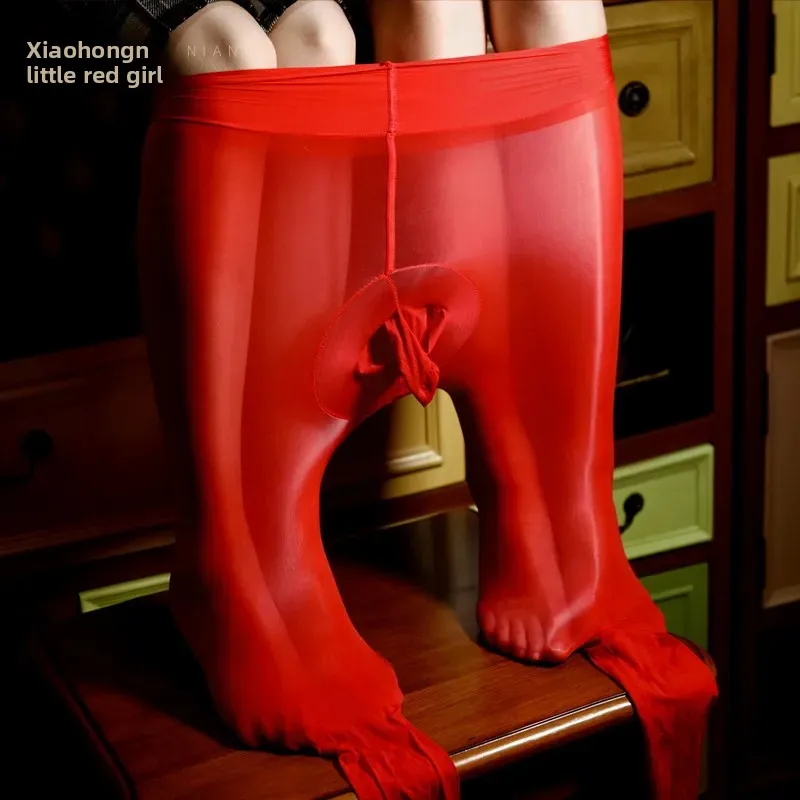 مثير رقيقة النفط لامعة الرجال جوارب عالية الكثافة الصيف خفيفة الوزن الطائرة الجوارب JJ مجموعة كبيرة الحجم جوارب طويلة 8D لامعة الحرير الأسهم