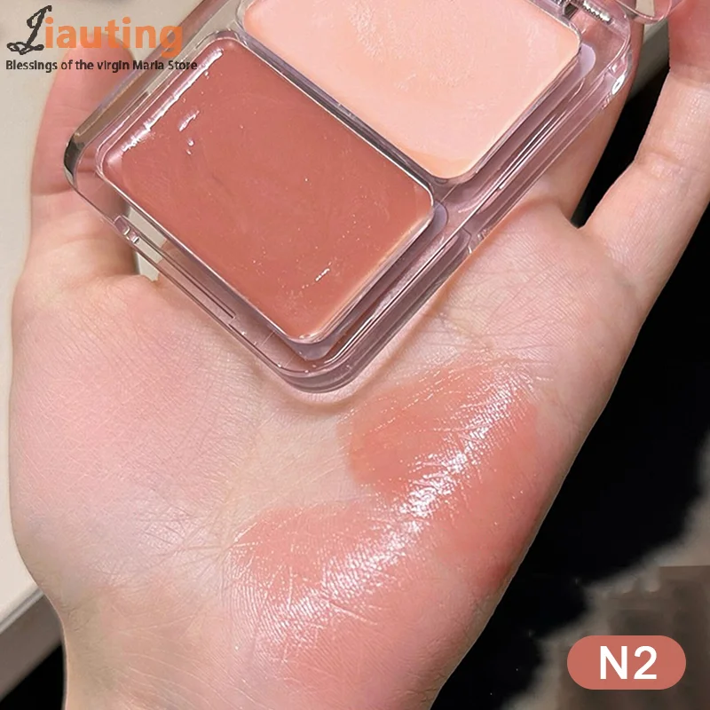 Dikalu água luz blush creme de longa duração à prova dwaterproof água bochecha matiz rosto contorno maquiagem leite chá cor hidratante