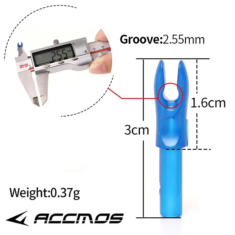 Nocks ลูกศร ID4.2mm เบอร์กลาส50ชิ้นอุปกรณ์ยิงธนูคาร์บอนไฟเบอร์อุปกรณ์เสริมแบบทำมือ