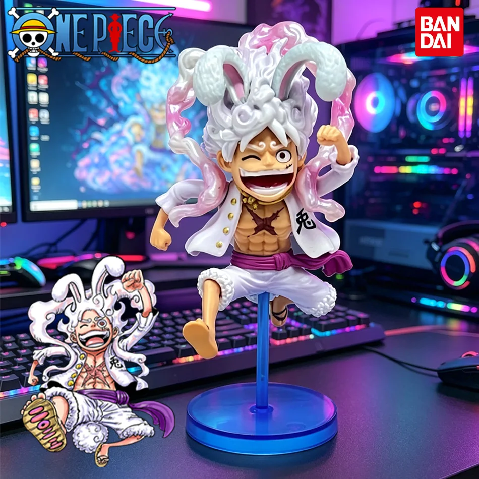 Figurine de course Nika Luffy Gear 5 Sun God Version Lapin Mignon 10CM ONE PIECE, Ornement de bureau, Jouet de collection Anime, Cadeau