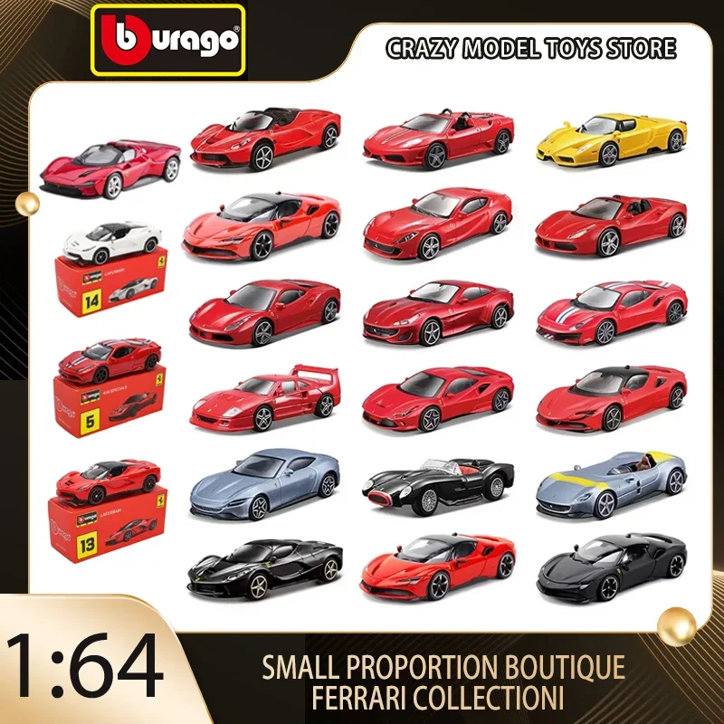 Bburago 1:64 Ferrari Collectioni Laferrari 599 GTO F50 F40 458 Spider Speciale Enzo 488 GTB SF90 Stradale Alloy Car Model Toys