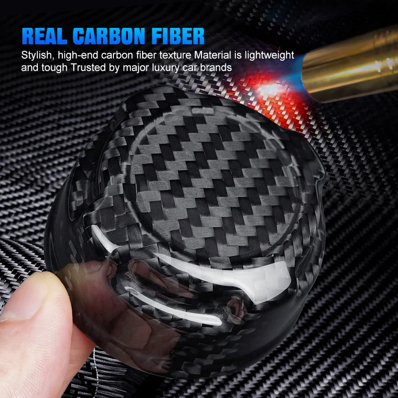 Dry Carbon Fiber Coolant Reservoir Cap For Fiat 500 Abarth 595 695 Trim Cover Radiator Cap Cover Exterior Decoration Accessory view 2