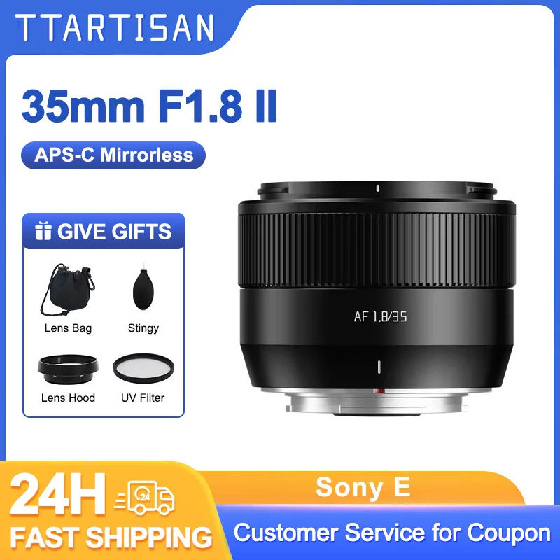 TTArtisan 35mm F1.8 II Auto Focus Camera Lens APS-C Large Aperture for Fuji X Fujifilm XF mount XA1 XA10 XE3 XE4 XS10 XT30 X100