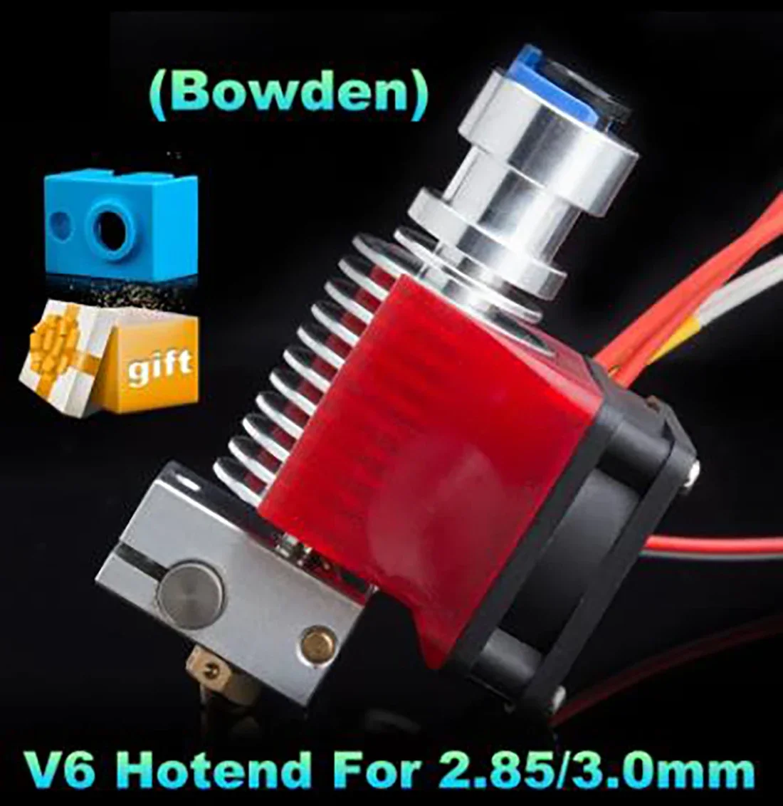V6 2.85/3.0 مللي متر Hotend 12 فولت/24 فولت عن بعد بوين طباعة J-head Hotend ودعامة مروحة التبريد ل HOTEND لأجزاء الطابعة ثلاثية الأبعاد PT100 #2