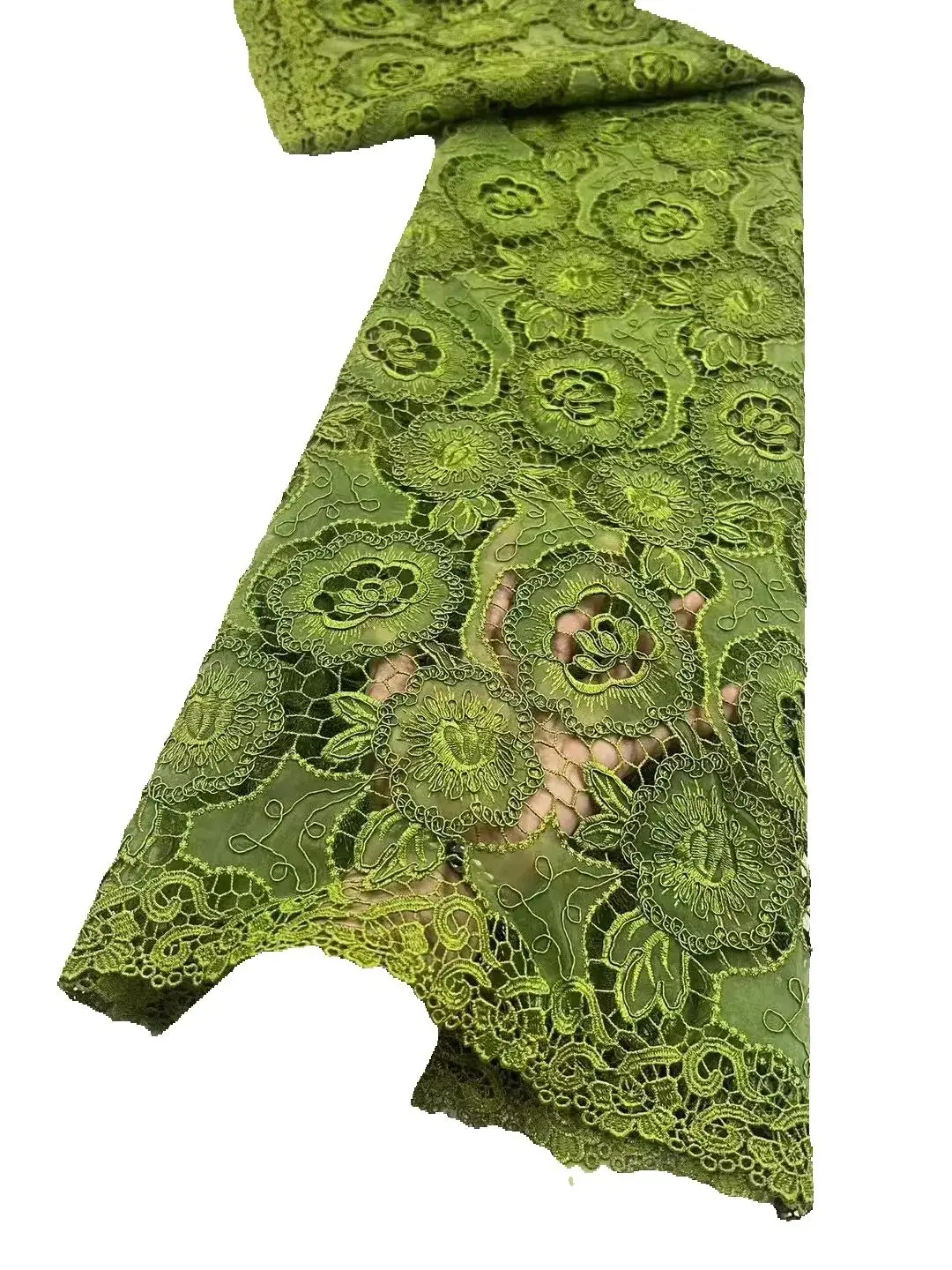 

Нигерийская кружевная ткань с вышивкой, африканская, новейшая, льняная, свадебное платье, тюль, хлопчатобумажная ткань по метрам, высокое качество, 2025,5 ярдов