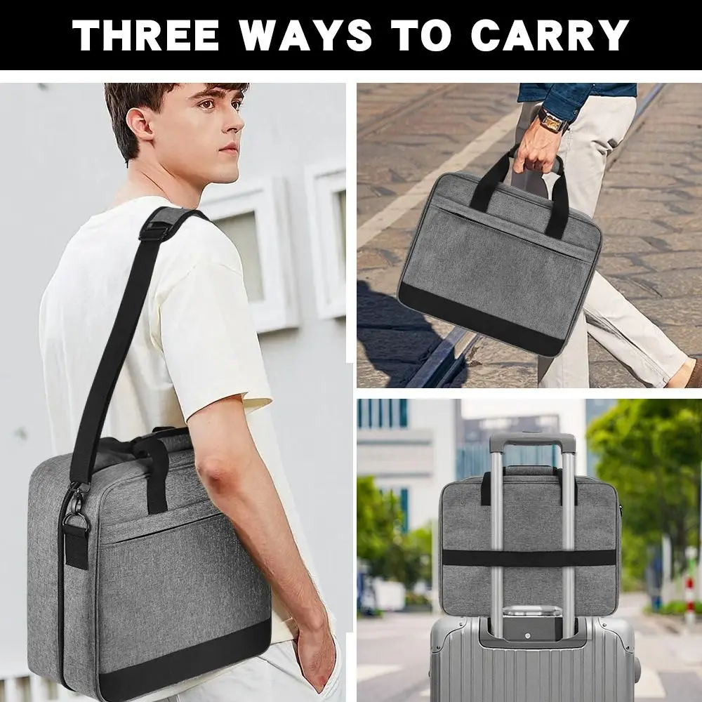 Large Capacity Audio Mixer Carrying Case Adjustable Storage Shoulder Starp DJ Mixer Protective Case Multi-slot