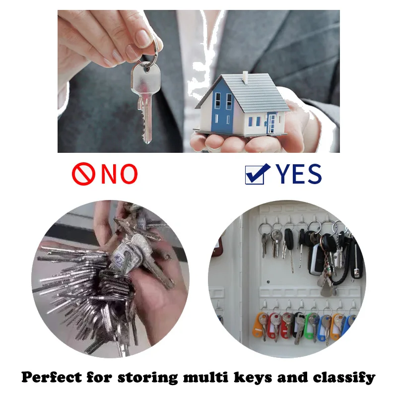20/28/36 Keys Safe Box Metal Spare Car Keys Storage Organizer Code/Key Lock Wall Mount For Home Office Factory Store Aparment
