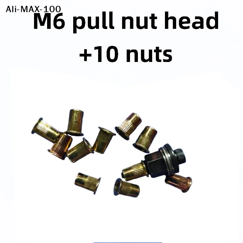 【Au】()11Pcs/Pack 2025 New Hand Rivet Nut Manual Riveter nut Tool Accessory for Nuts M3 M4 M5 M6 M8 M10 M12 Simple installation