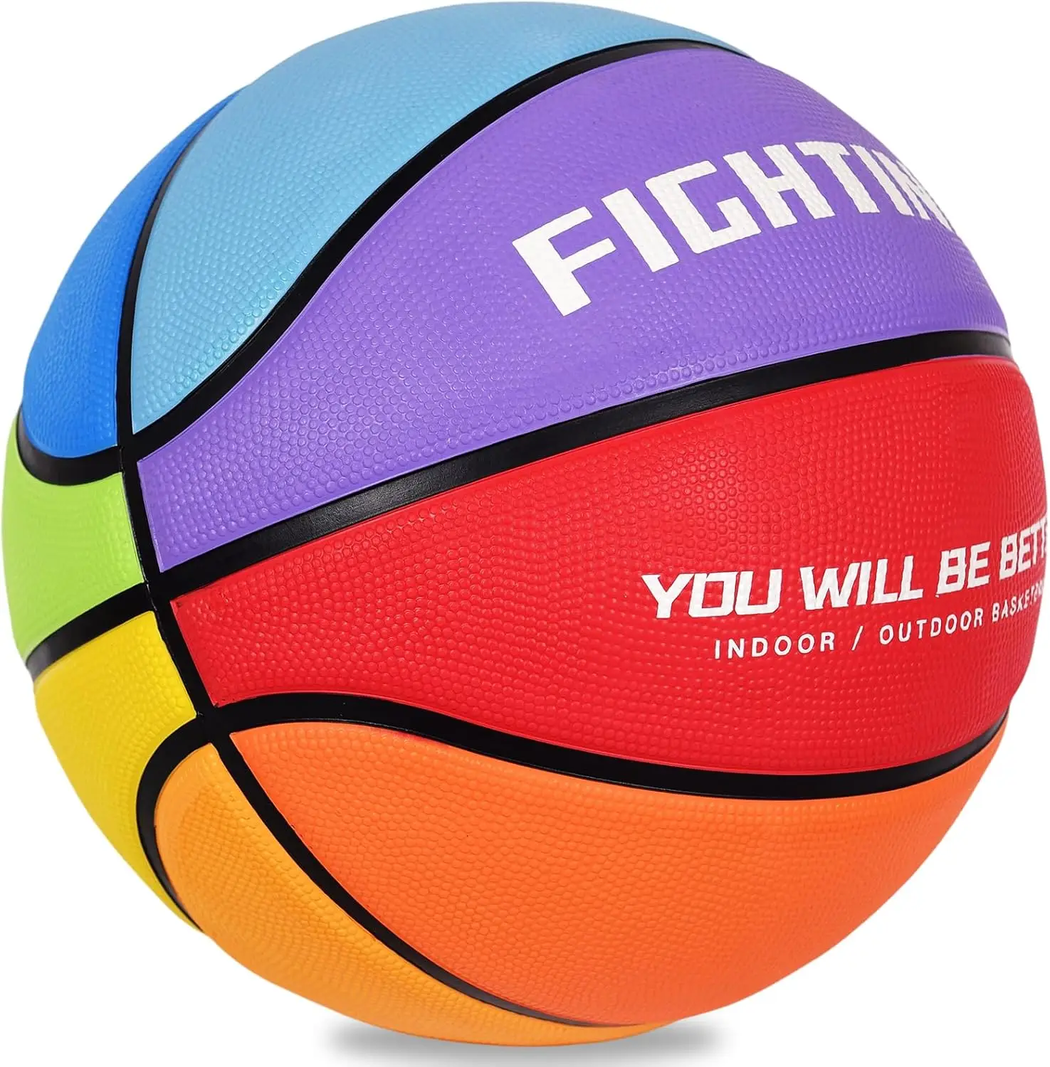 

Youth Kids Basketball Size 3-7 Thickened Rubber Outdoor Multicolor 22-29.5" Deflated