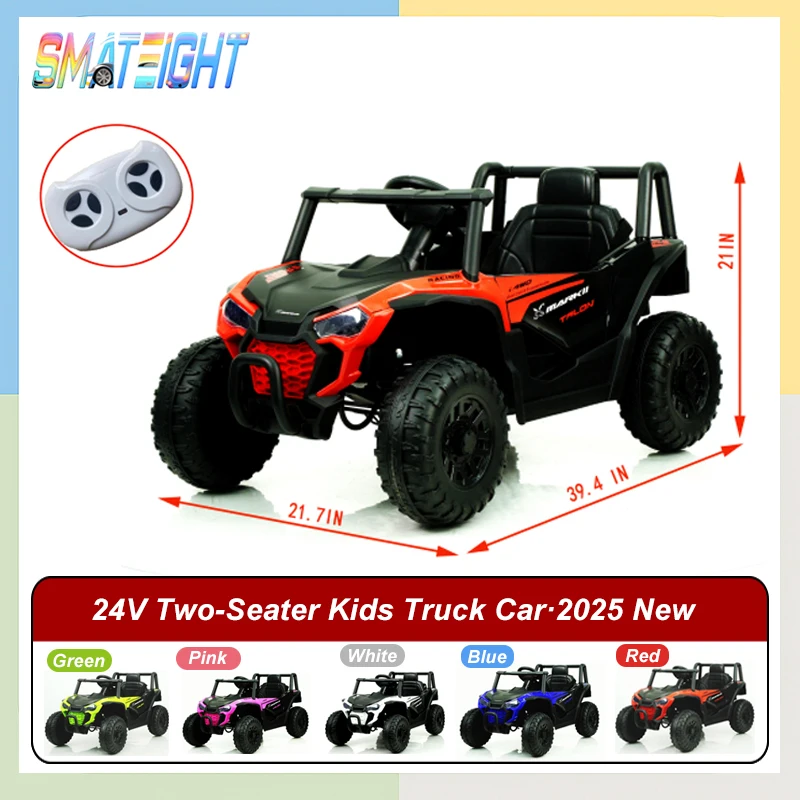 Elektryczny samochodzik dla dzieci 12V, pojazd UTV dla maluchów w wieku 3-5 lat z pilotem i trzypunktowym pasem bezpieczeństwa