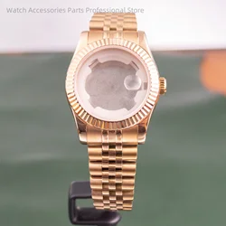 NH05 Case Stainless Steel 33MM Watch Case 17mm Strap for 25mm Dial Datejust NH05 NH06 Movement Accessories Parts