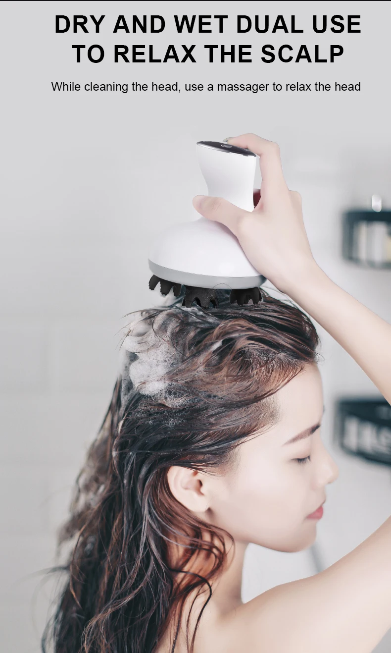 EMS micro-current head massager, intelligent waterproof electric scalp massager, octopus electric massager - Image 2